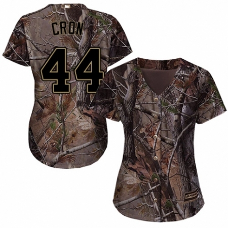 Women's Majestic Tampa Bay Rays #44 C. J. Cron Authentic Camo Realtree Collection Flex Base MLB Jersey