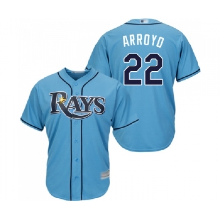 Men's Tampa Bay Rays #22 Christian Arroyo Replica Light Blue Alternate 2 Cool Base Baseball Jersey