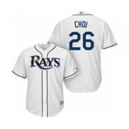 Youth Tampa Bay Rays #26 Ji-Man Choi Authentic White Home Cool Base Baseball Player Jersey