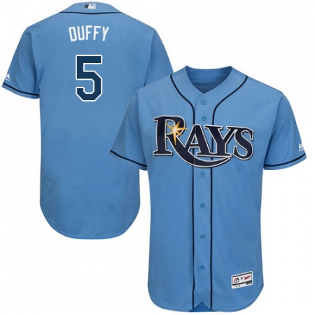 Men's Majestic Tampa Bay Rays #5 Matt Duffy Alternate Columbia Flexbase Authentic Collection MLB Jersey